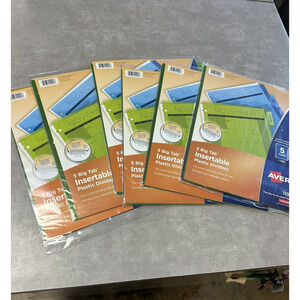 Avery Dennison Ave-11900 Big Tab Plastic Insertable Dividers - 6 Pack